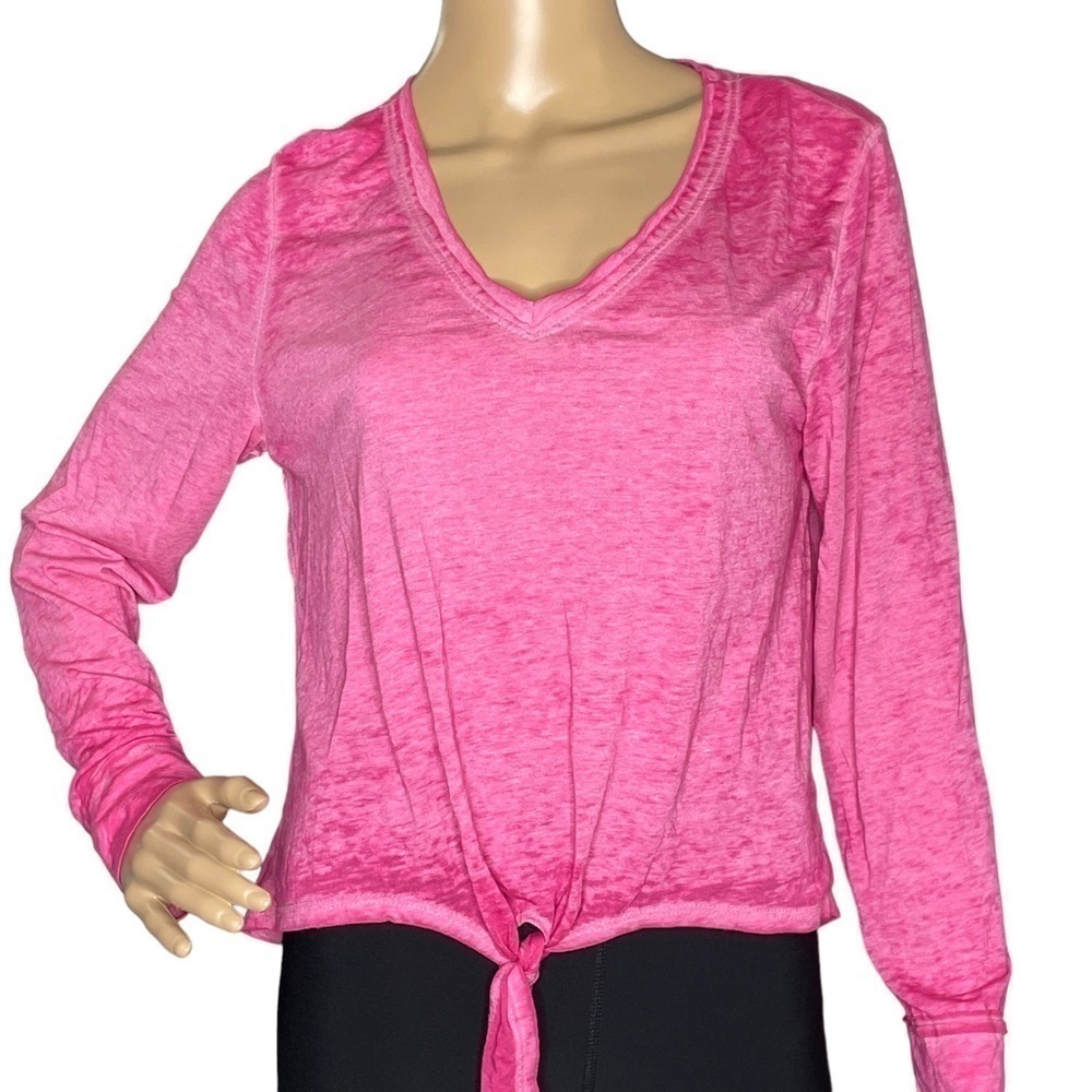 American Rag v neck pink knot top, NWT, large